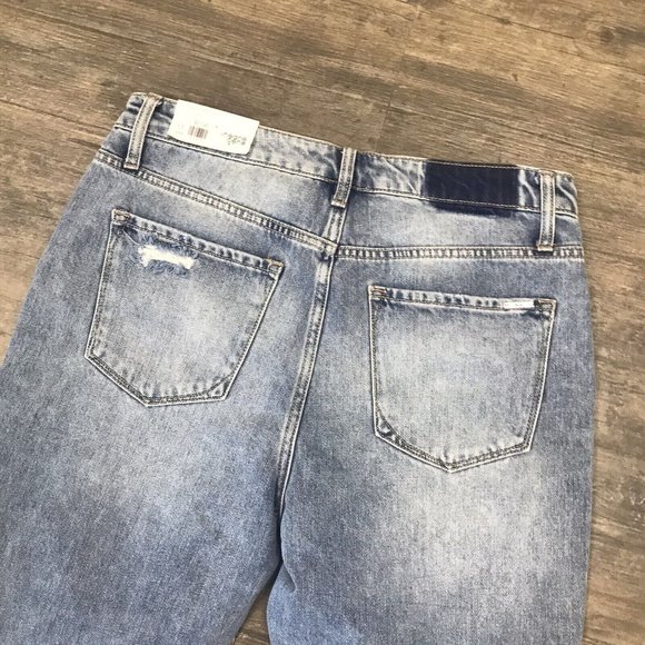 NWT Insane Oene Jeans Womens 11/29w Hi-Waisted Straight Destroyed Cut Ankle $57 - Picture 10 of 11